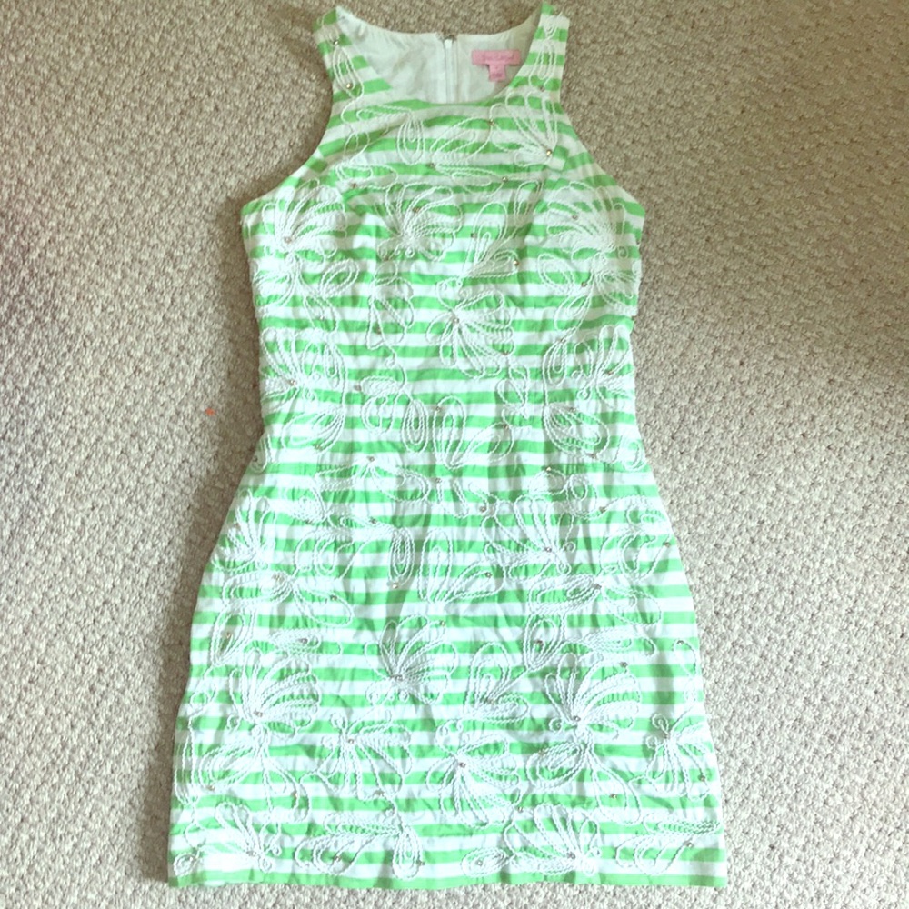Lilly Pulitzer Green & White Dress
